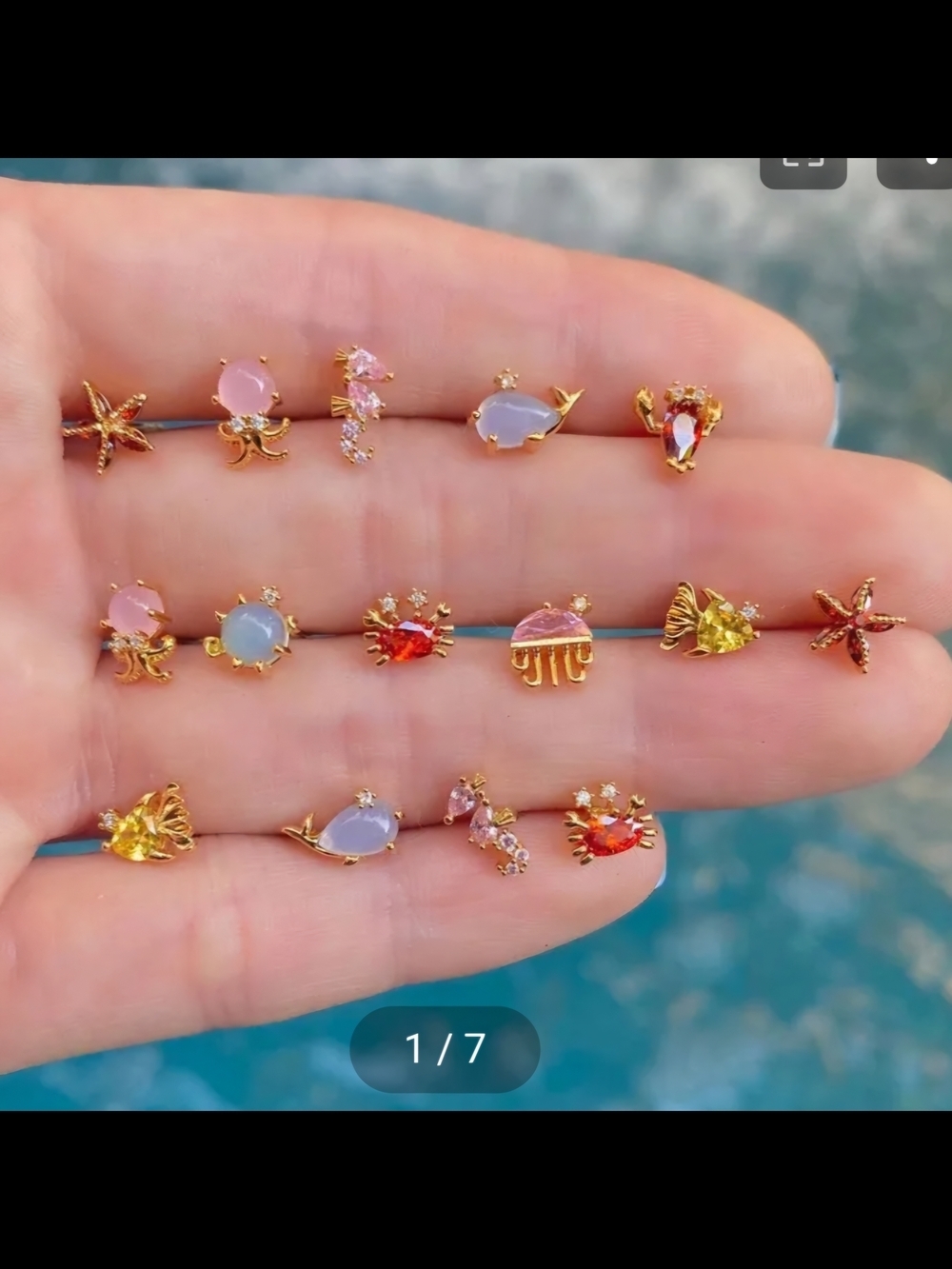 Tiny Fish-Shaped Earrings - Picture 4 of 10